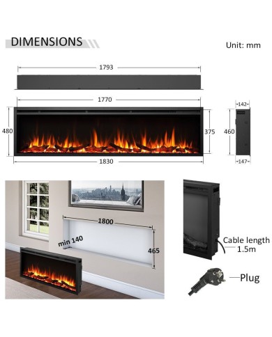 Richen Insert 183 Ηλεκτρικό Τζάκι
