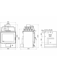 Senko Central C35 kW Modern Ενεργειακό Τζάκι Ξύλου Καλοριφέρ