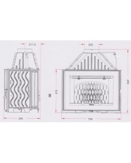 INVICTA FOYER 800 GRAND ANGLE PC AVEC CLAPET