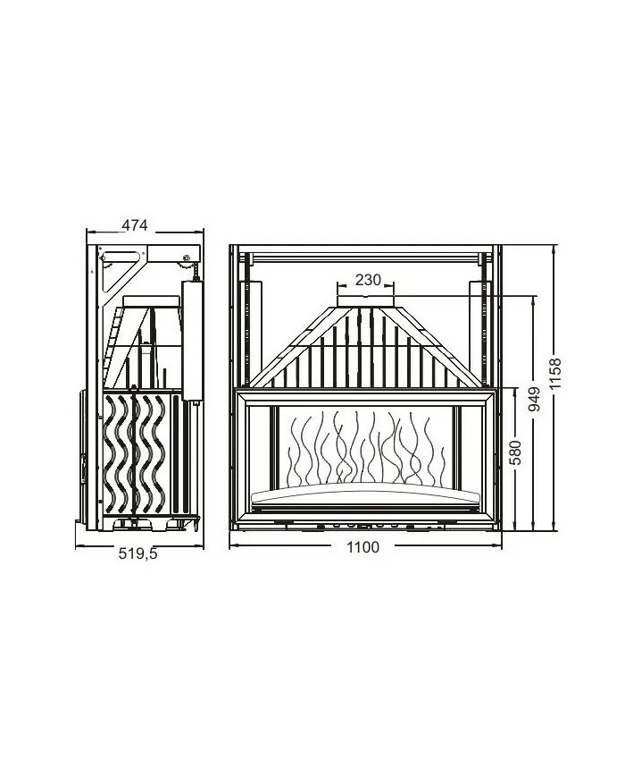 INVICTA FOYER 1100 GRANDE VISION ΜΕ ΕΞΑΦΑΝΙΖΟΜΕΝΗ ΠΟΡΤΑ
