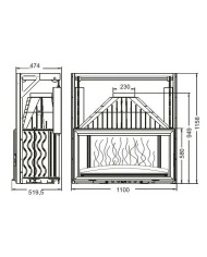INVICTA FOYER 1100 GRANDE VISION ΜΕ ΕΞΑΦΑΝΙΖΟΜΕΝΗ ΠΟΡΤΑ