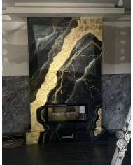 Ενεργειακό τζάκι και χειροποίητη τεχνοτροπία σε μορφή γρανίτη