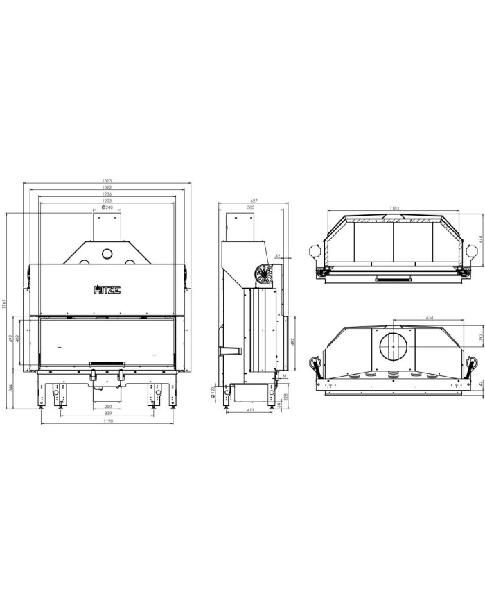 ΕΝΕΡΓΕΙΑΚΟ ΤΖΑΚΙ ΑΕΡΟΣ HITZE ALBERO 25 KW με συρόμενη πόρτα