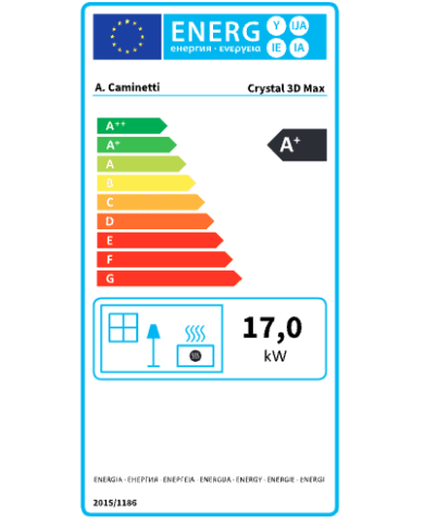 A.caminetti Crystal 3D MAX Ενεργειακό Τζάκι Ξύλου